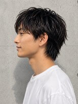 トゥルートラスト オムオム 甲府和戸(True Trust HOMME HOMME) メンズ シースルーバング フリックパーマ 黒髪