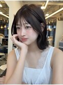 顔まわりレイヤーボブ/くびれレイヤーボブ/丸みショートボブ
