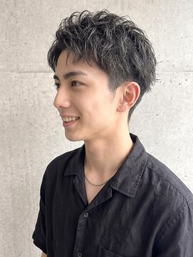 トニーアンドガイ メン 与野駅前店(TONI&GUY MEN) ダークアッシュ清潔感アップバングナチュラルショートp1与野