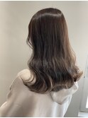 アッシュベージュ×透明感カラー