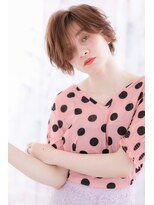 ベージュピンク前下がりニュアンスマッシュヘルシースタイルb1