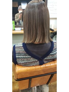 エイチエムヘアーホーム 池袋2号店(H M hair home) 切りっぱなし×カラー