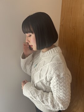 リノア 鵠沼海岸(LINOA) グレージュカラー/ボブウルフ/黒 髪/ココアベージュ