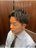 ツーブロ前あげスタイル
