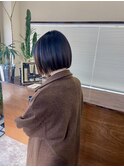 切りっぱなしボブ/前髪あり