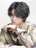 ツイスパウルフハーフアップスタイル