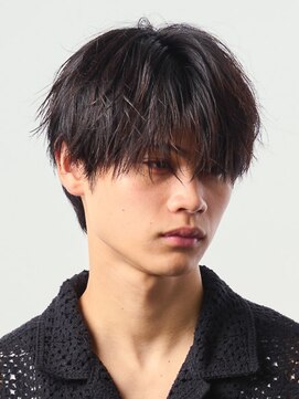 エルマーク 天王寺(L-MARK) 黒髪マッシュナチュラルマッシュメンズヘア韓国ツーブロック