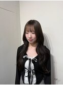 万代新潟駅前顔周りレイヤーハイライトカット韓国ダブルカラー