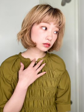 カバーヘア ブリス 川口(COVER HAIR bliss) 外国人風ハイトーンカラーゆるふわ小顔ボブp1川口10代20代30代