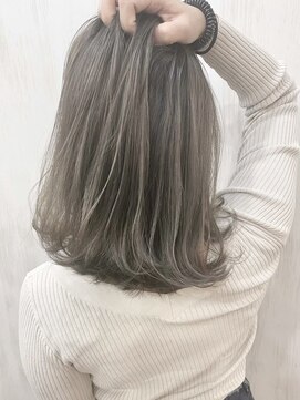 ベルヘアーデザイン 堺東(Belle hair Design) ハイトーンオリーブグレージュイルミナカラー20代30代40代堺東