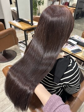 ブリーチなし/レッドブラウン