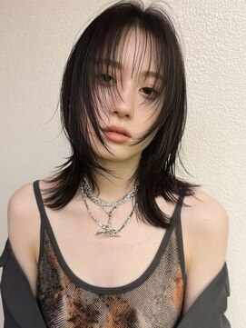 ネハス 名古屋栄店(nehus.) ウルフカット/レイヤーカット/ブリーチなしカラー/カット