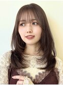レイヤーカット/イメチェン/ダークブラウン/脱白髪染め2