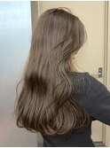 ブリーチなしダブルカラーオリーブベージュグレージュ夏秋カラー