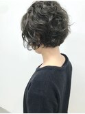 ショートボブ×パーマ×ブルーアッシュ1/27
