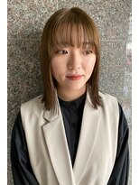 マイルス(MILES) ぱつっとカット×ベージュ