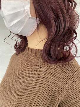 セットアップ 倉敷中庄店(SET-UP) 艶髪 モテ髪カラー  カシスピンク