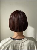 ピンクカラー×ミニボブ/30代40代50代/倉敷