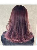 【藤沢/辻堂】ダブルカラー/ピンクパープル/暖色/ツヤ髪