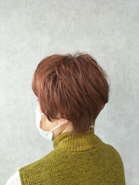 ハナヘアー(HaNa hair) 白髪を生かした明るめオレンジカラー