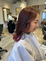 ヘアーサロン キー(Hair salon key)&nbsp;ハイライトピンクカラー