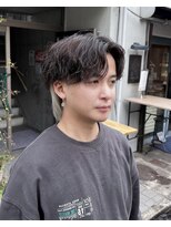 オムファミーユラグ(homme, famille raugh) 襟足ホワイトウルフ