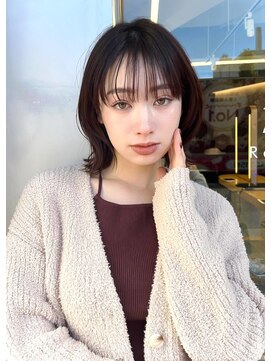 ソワ 錦糸町(soi) ミディアムレイヤー_ グレーベージュレイヤーロング前髪パーマ