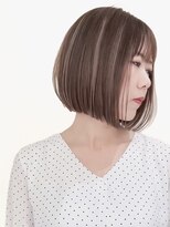 リル バイ ジルブラン(Lil by JIL BLAN) ショートボブグレージュハイライトレイヤーカット髪質改善