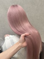 ロンド レア 天神大名店(Lond Le’a)&nbsp;小顔ワンレンピンクベージュケアブリーチレイヤーカット