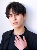 束感モテるツーブロックセンターパートニュアンスパーマ