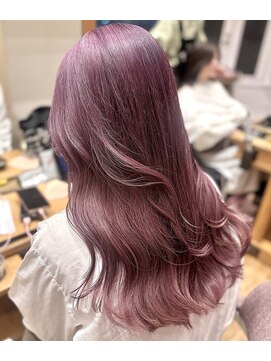 バイオレット 表参道店(Violet) ブリーチあり透明感ダブルカラー艶ピンクカラーラベンダーピンク