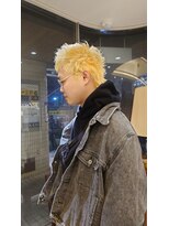 ブロッサム 東中野店 金髪無造作ショートスタイル