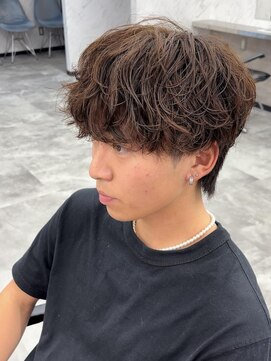 オム ブランシェ(HOMME BLANCHE’) 【Natsuki】シャドウパーマ×ブラウンカラー