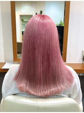 カミユウ ヘア アンド スパ(kamiyu hair&spa) ケアブリーチ/シアーピンク/ロングレイヤー