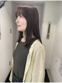 厚めワイドバング×紫外線対策カラー