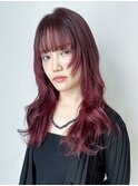 くびれヘアロング顔周りレイヤーおくれ毛_F20091