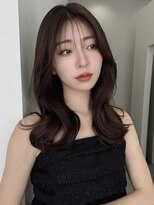 ソヨン 金山店(SOYON)&nbsp;レイヤーカット/くびれヘア/地毛風カラー/グレージュ/暗めカラー