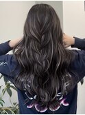ミルクティーベージュダブルカラーハイライトバレイヤージュ