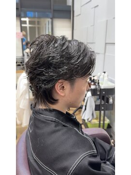 クリアーオブヘアー 一社店(clear OF HAIR) ウルフセンターパートのフェザーパーマ