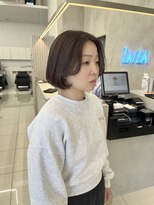 ザザ ZA/ZA 茗荷谷&nbsp;大人ボブ/内巻きボブ/ピンクカラー/茗荷谷