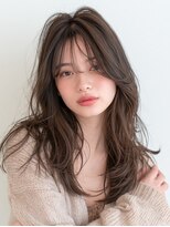 ケイバイミシェリー(kei by misherry)&nbsp;レイヤーカットシアーバングハニーブラウンロングウルフカット