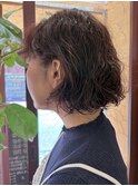 ボブ×パーマ