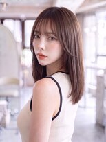 エースハバナ 渋谷(1 HAVANA)&nbsp;レイヤーミディアム＊顔周りレイヤーカット＊ベージュブラウン