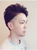ワイルドツーブロック　ネオ七三　アップバング