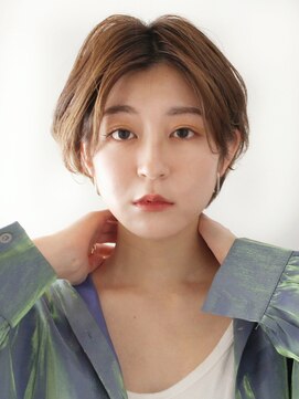 ロビー 表参道(ROBBY) 毛先パーマの大人ショート／ことりベージュ