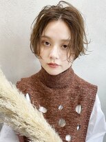 アイティー バイ アルバム 中野店(IT by ALBUM)&nbsp;無造作ショート_ピンクベージュボブルフクールショート_8085