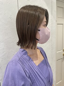 ロンドプランタン 恵比寿(Lond Printemps) *石垣 切りっぱなしボブ/アッシュベージュ/オリーブアッシュ