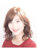 黒髪/グレーベージュ/レイヤーロング/前髪パーマ/銀座