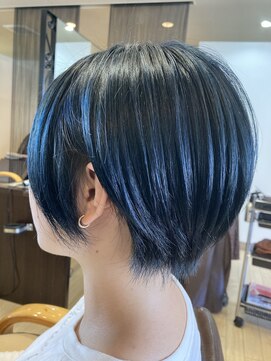 アッシュ アーティスティック スタジオ オブ ヘア(Ash artistic studio of hair) ショート×ブルーブラック