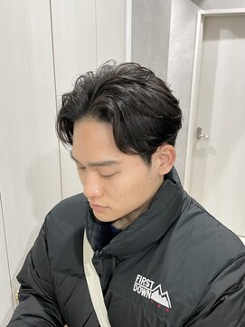 メレ 仙台(Mele) カルマパーマアッシュブラック/マッシュパーマウルフ/MEN'S HAIR